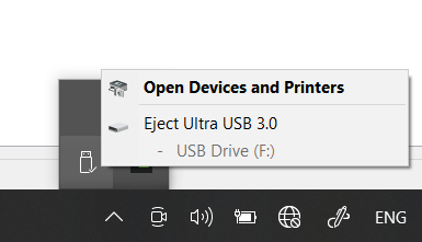 Eject the USB drive safely
