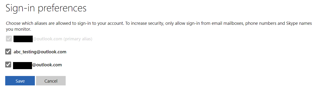 “Sign-in preferences” page