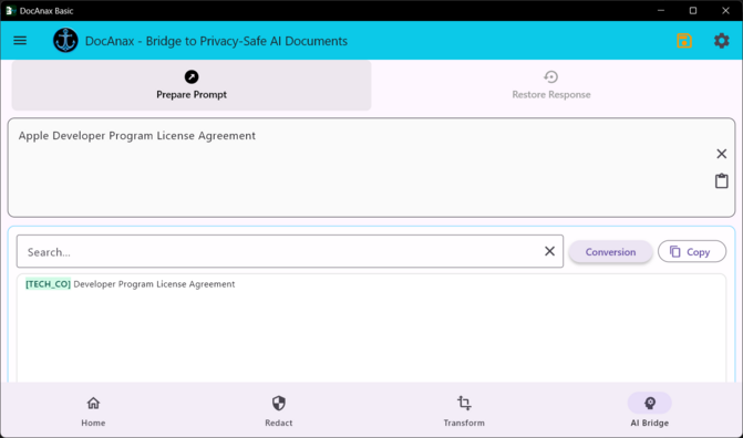 Generate a Privacy-Safe Prompt